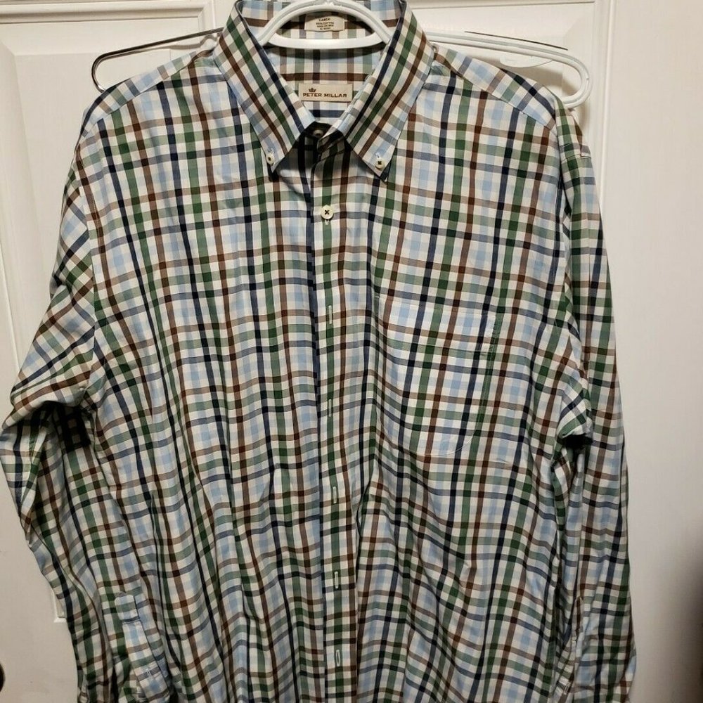 PETER MILLAR Button Up Shirt Mens Large